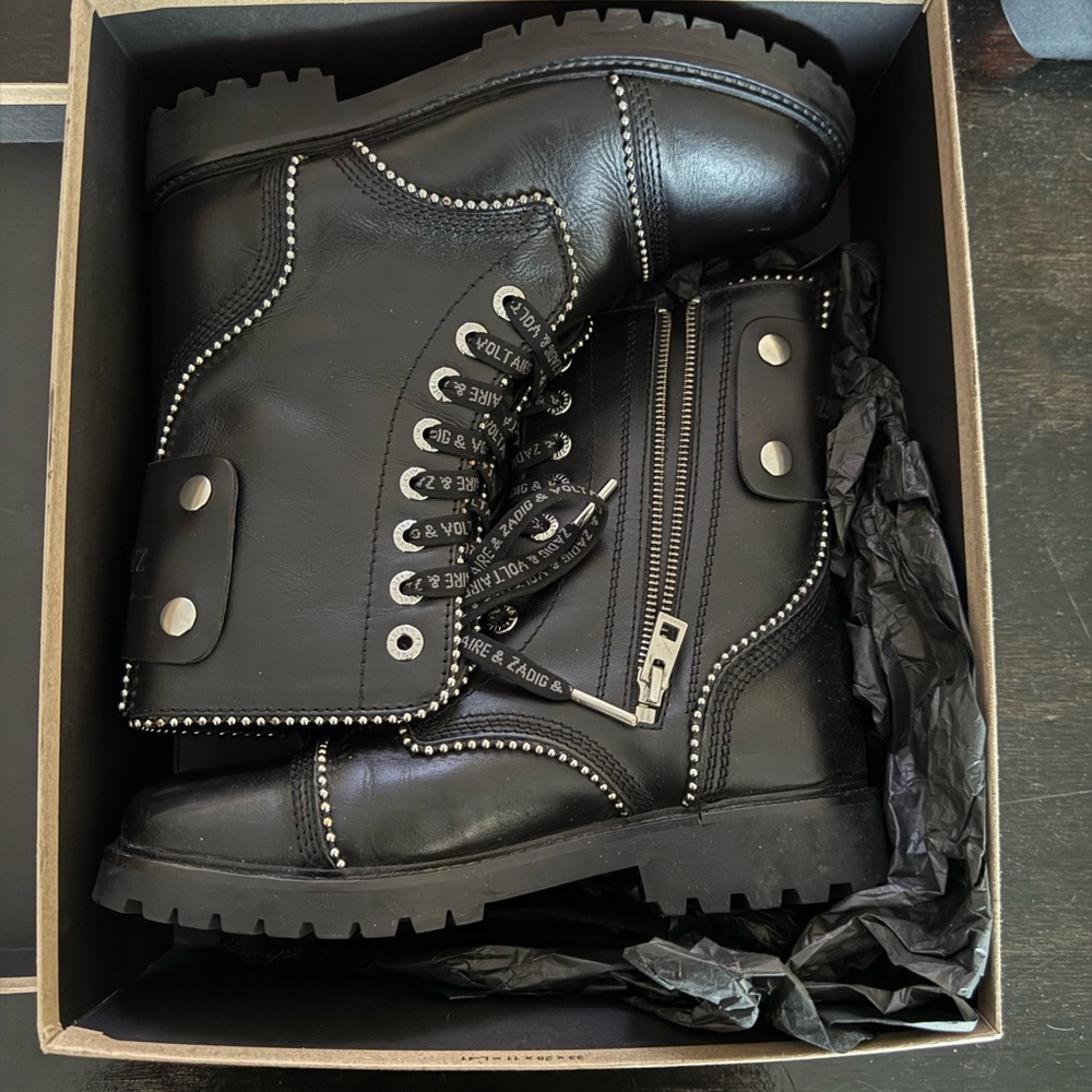 Zadig & Voltaire Black Leather Boots